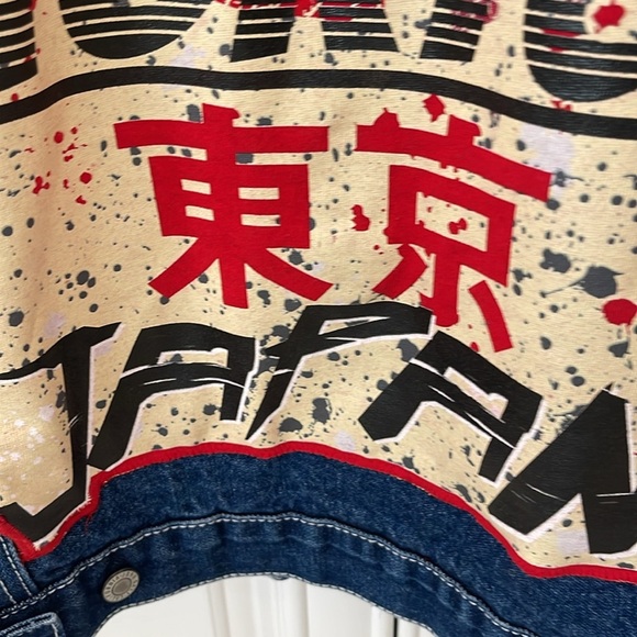 J Galt blue denim quilted jean jacket Tokio Japan size small - Picture 10 of 16